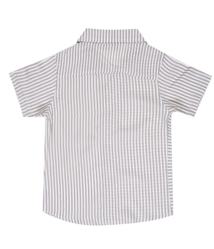 Classic White Shirt for Kids – Comfortable Cotton Casual Wear – Kids Shirts on Brown Living™. SKU: PB229_1. Img 2.