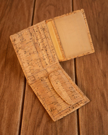 Classy Vegan Cork Wallet | Eco - Friendly Sustainable Wallet – Mens Wallet on Brown Living™. SKU: ANTCVCW. Img 6.