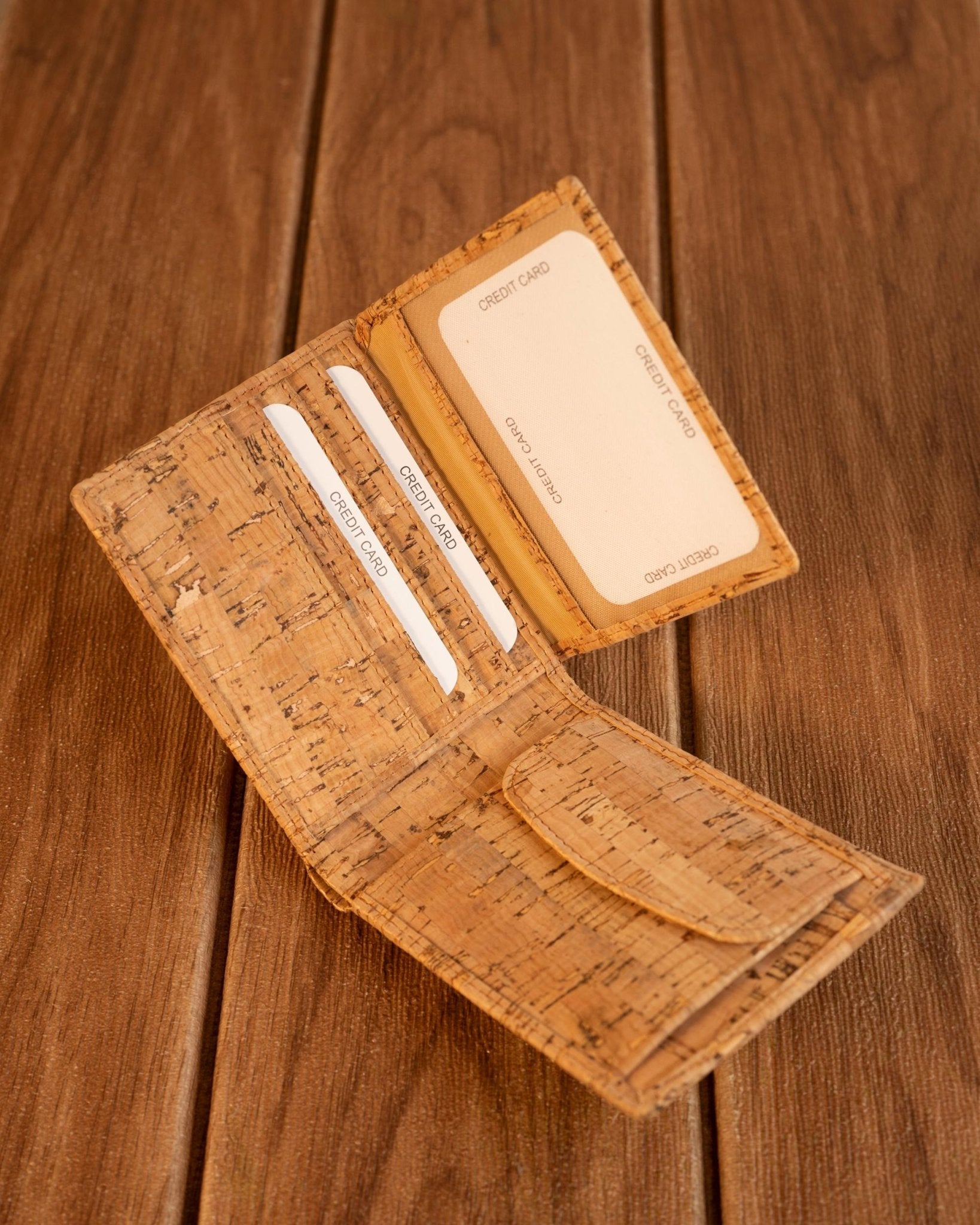 Classy Vegan Cork Wallet | Eco - Friendly Sustainable Wallet – Mens Wallet on Brown Living™. SKU: ANTCVCW. Img 5.