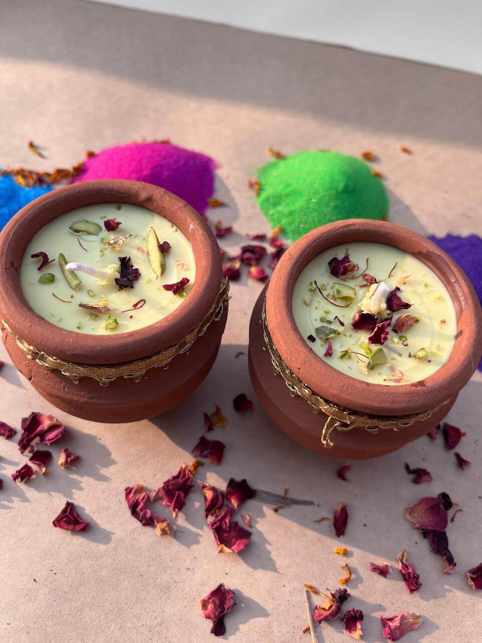 Clay Kulhad Thandai Candle | Handcrafted Eco - Friendly Candle – Candles & Fragrances on Brown Living™. SKU: LUSH_0015. Img 2.