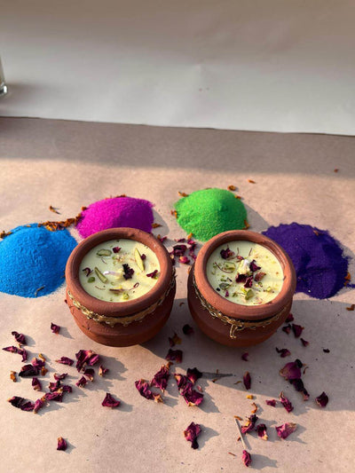 Clay Kulhad Thandai Candle | Handcrafted Eco - Friendly Candle – Candles & Fragrances on Brown Living™. SKU: LUSH_0015. Img 3.