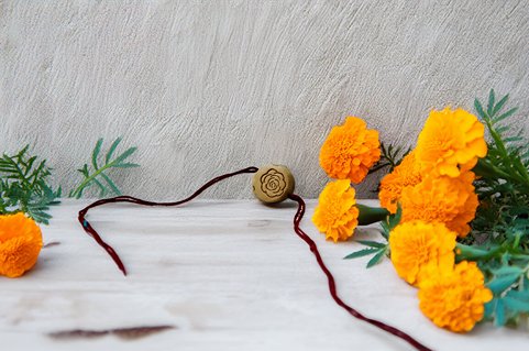 Clayed Blossom Small Circle Eco - Friendly Rakhi with Free Roli & Seeds! | Verified Sustainable Rakhi on Brown Living™