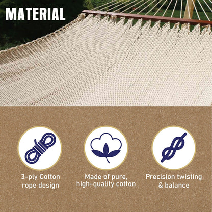 Closeweave Rope Hammock | Jhula for Adult & Kids | Home & Garden Swing – Indoor & Outdoor Play Equipments on Brown Living™. SKU: CWCRH-42. Img 4.