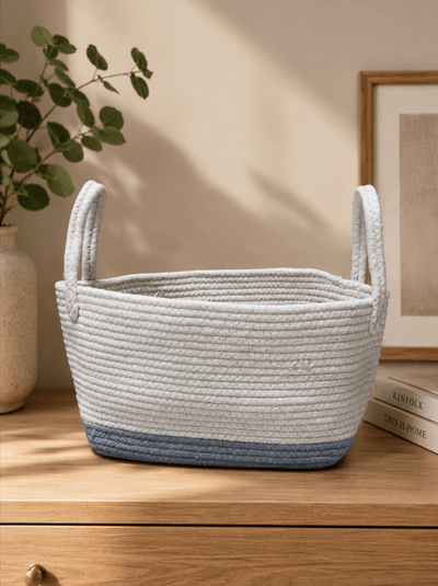 CloudNest Organizer | Cotton Rope Multipurpose Basket – Baskets & Boxes on Brown Living™. SKU: OEP950. Img 4.
