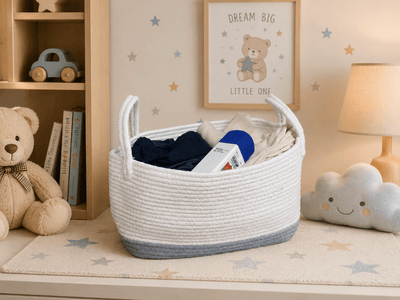 CloudNest Organizer | Cotton Rope Multipurpose Basket – Baskets & Boxes on Brown Living™. SKU: OEP950. Img 2.