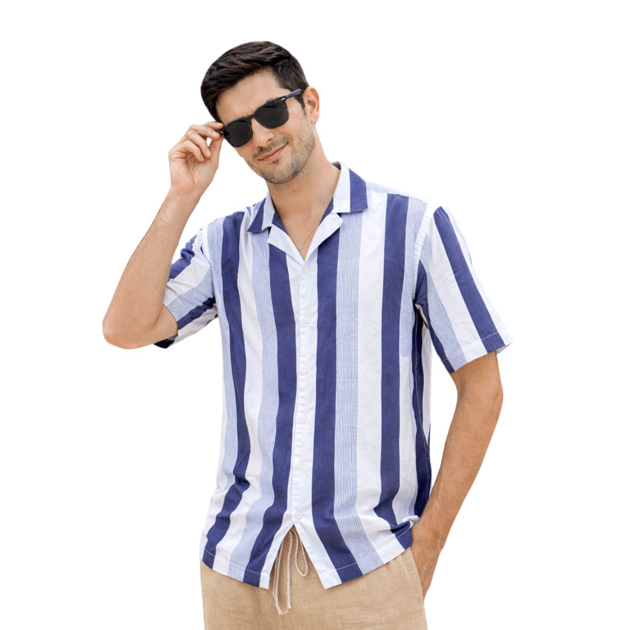Coastline Hemp Cotton Sustainable Shirt | Men – Men Shirt on Brown Living™. SKU: Coastline-S. Img 1.