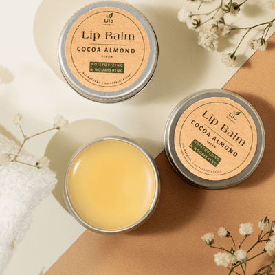 Cocoa Almond Lip Balm | For Dry & Chapped Lips – Lip Balms by Lilo Naturals available on Brown Living™. Pack Of 1 . SKU: SKU004 - 1. Img 7.
