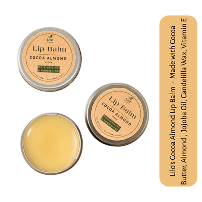 Cocoa Almond Lip Balm | For Dry & Chapped Lips – Lip Balms by Lilo Naturals available on Brown Living™. Pack Of 1 . SKU: SKU004 - 1. Img 1.