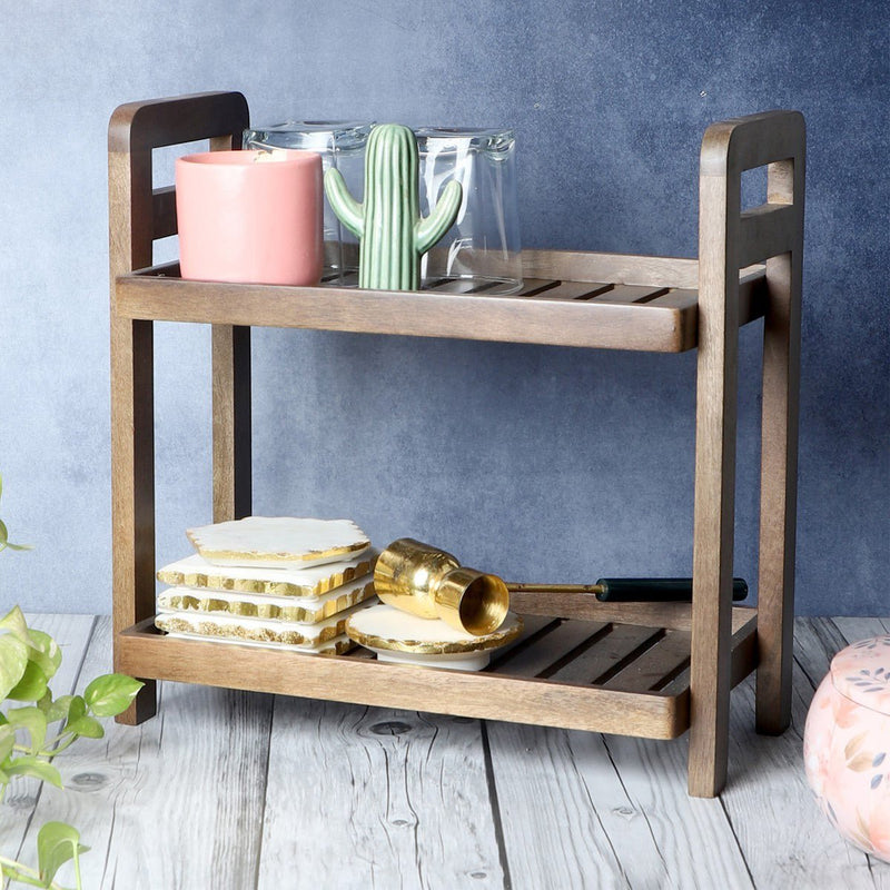 Cocoa Wooden Organizer with Dark Finishing | Verified Sustainable Kitchen Organisers on Brown Living™
