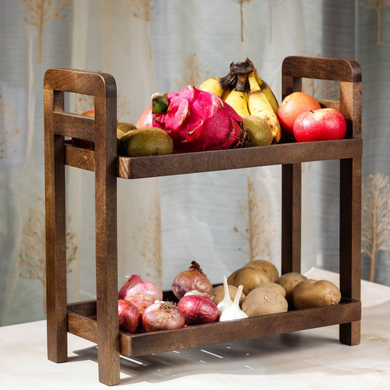Cocoa Wooden Organizer with Dark Finishing | Verified Sustainable Kitchen Organisers on Brown Living™