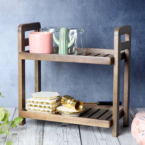 Cocoa Wooden Organizer with Dark Finishing | Verified Sustainable by Brown Living™