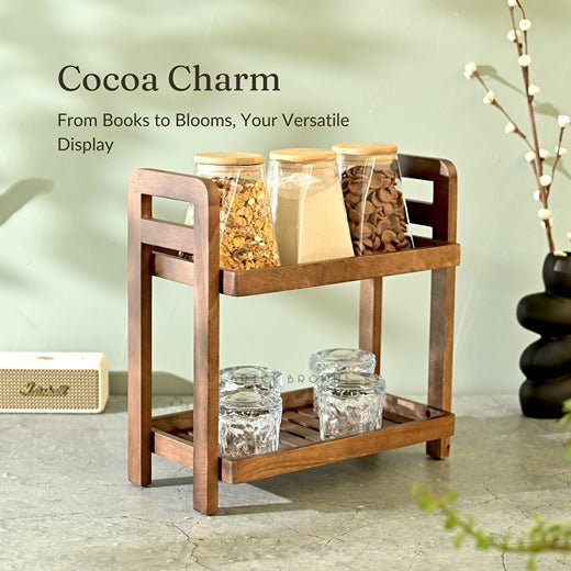 Cocoa Wooden Organizer with Dark Finishing | Verified Sustainable by Brown Living™