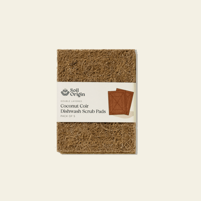 Coconut Coir Scrubber Pad | Eco - Friendly & Natural | Pack of 5 – Cleaning Products on Brown Living™. SKU: SOPHCSP0S005. Img 1.