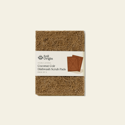 Coconut Coir Scrubber Pad | Eco - Friendly & Natural | Pack of 5 – Cleaning Products on Brown Living™. SKU: SOPHCSP0S005. Img 1.