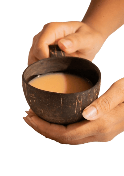 Coconut Cups | Handcrafted & Organic Drinkware – Cups & Saucers on Brown Living™. SKU: DC2. Img 2.