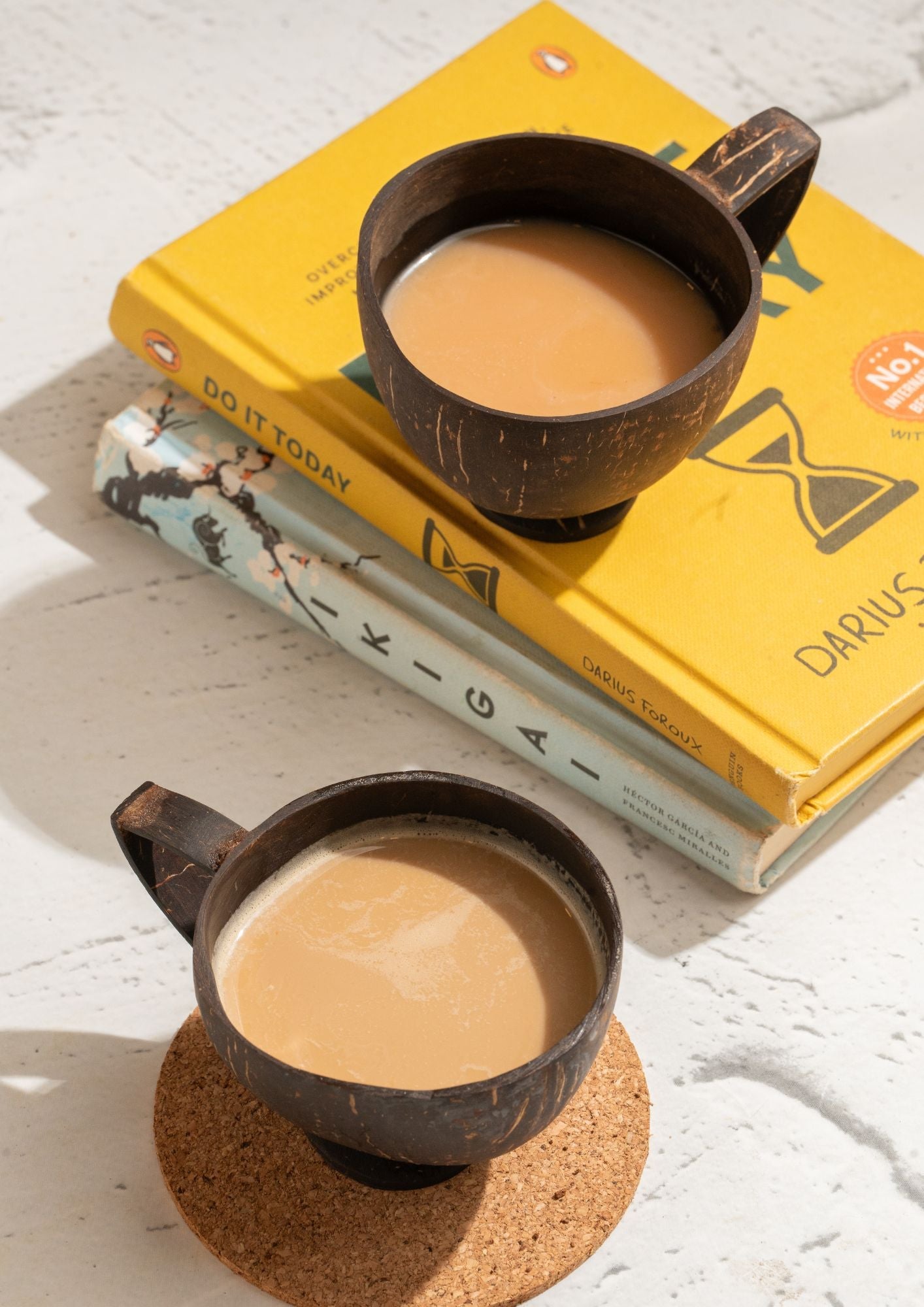 Coconut Cups | Handcrafted & Organic Drinkware – Cups & Saucers on Brown Living™. SKU: DC2. Img 3.