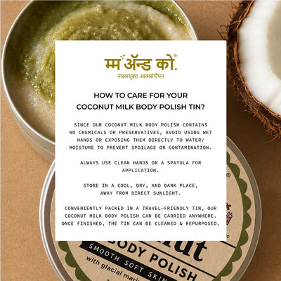 Coconut Milk Body Polish | Gentle Exfoliating Polish – Body Scrub on Brown Living™. SKU: BC03. Img 5.