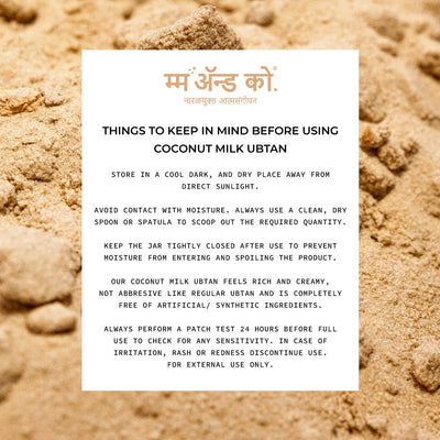 Coconut Milk Ubtan | Bathing Powder for Sensitive Skin – Body Bathing Powder on Brown Living™. SKU: BC04. Img 4.