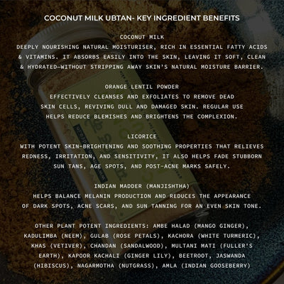 Coconut Milk Ubtan | Bathing Powder for Sensitive Skin – Body Bathing Powder on Brown Living™. SKU: BC04. Img 3.