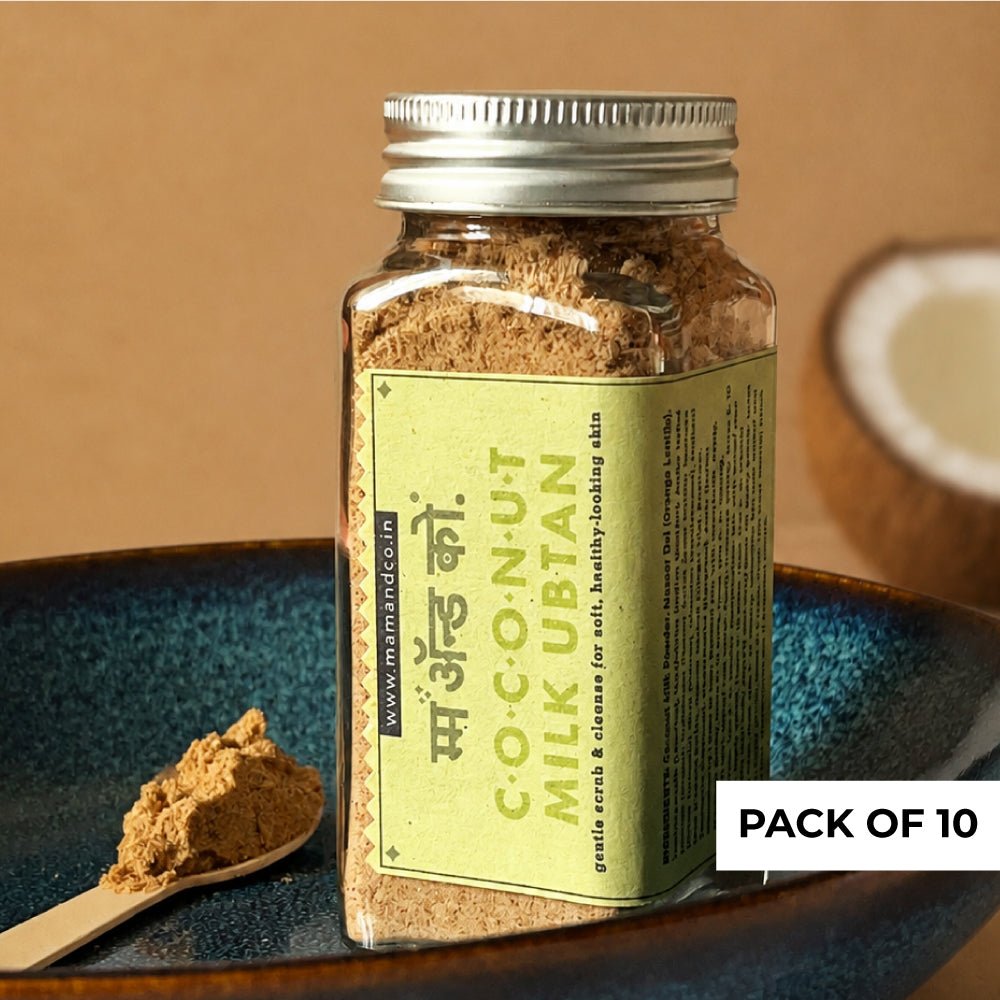 Coconut Milk Ubtan | Bathing Powder for Sensitive Skin – Body Bathing Powder on Brown Living™. SKU: BC0410. Img 8.