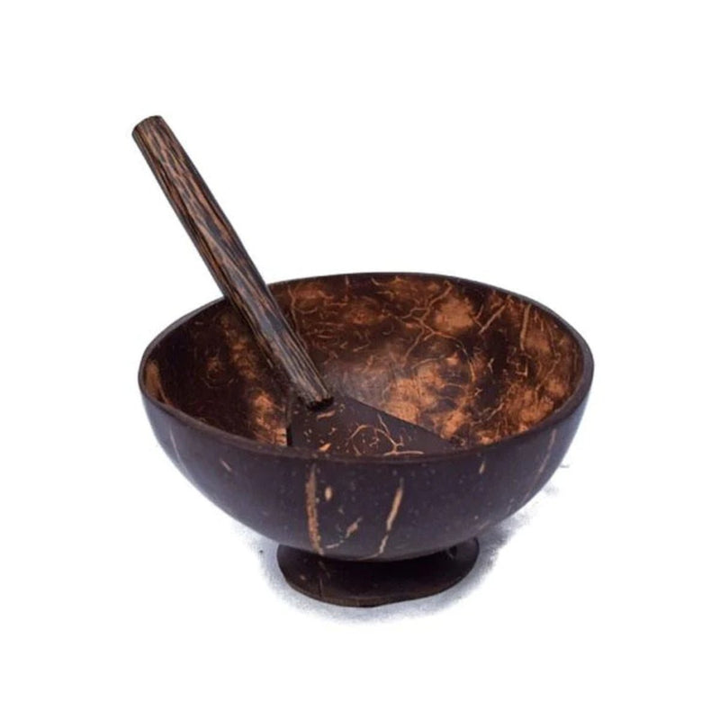 Coconut Shell Bowls with Spoon Set Without Tray | Verified Sustainable Plates & Bowls on Brown Living™