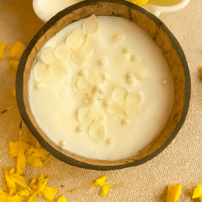 Coconut Shell Candle | Eco - Friendly Diwali Decor & Gifts – Candles & Fragrances on Brown Living™. SKU: LUSH_0011. Img 2.