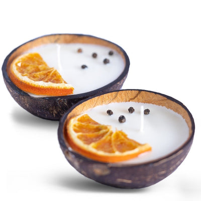 Coconut Shell Candle/Diya | Eco - Friendly Scented Soy Wax – Candles & Fragrances on Brown Living™. SKU: TGAORGPPRCDLE. Img 2.