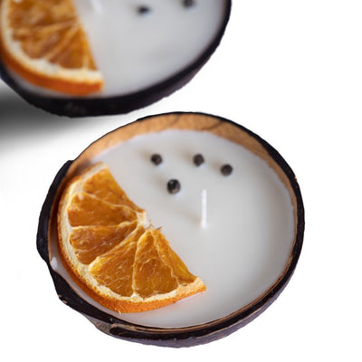 Coconut Shell Candle/Diya | Eco - Friendly Scented Soy Wax – Candles & Fragrances on Brown Living™. SKU: TGAORGPPRCDLE. Img 3.