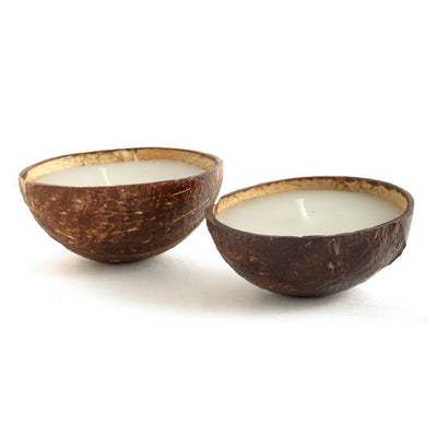 Coconut Shell Eco - Friendly Candle/Diya Set of 2 Coconut Scented Candle – Candles & Fragrances on Brown Living™. SKU: 173 - 05700 - thenga - coconut - shell - candle - diya - set - of - 2 - coc. Img 4.