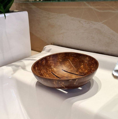 Coconut Shell Ecofriendly Soap Dish - Set of 2 | Verified Sustainable by Brown Living™