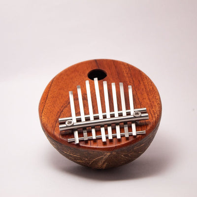 Coconut Shell Kalimba –Thumb Piano, Eco - Friendly Musical Instrument – Musical Instruments on Brown Living™. SKU: EGP01. Img 1.