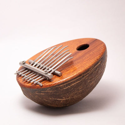 Coconut Shell Kalimba –Thumb Piano, Eco - Friendly Musical Instrument – Musical Instruments on Brown Living™. SKU: EGP01. Img 4.