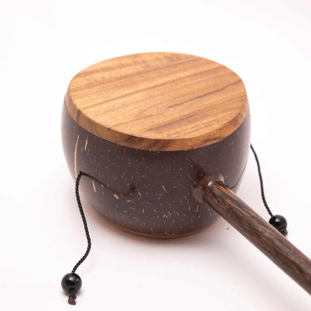 Coconut Shell Kudhukudhuppu – Traditional Musical Toy for Kids – Musical Instruments on Brown Living™. SKU: EGM05. Img 4.