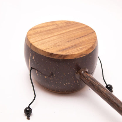 Coconut Shell Kudhukudhuppu – Traditional Musical Toy for Kids – Musical Instruments on Brown Living™. SKU: EGM05. Img 4.
