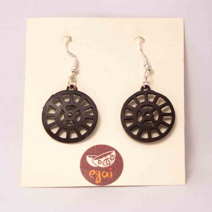Coconut Shell Sri Mother Symbol Earring – Womens Earrings on Brown Living™. SKU: 306 - 17857 - EGER01. Img 2.