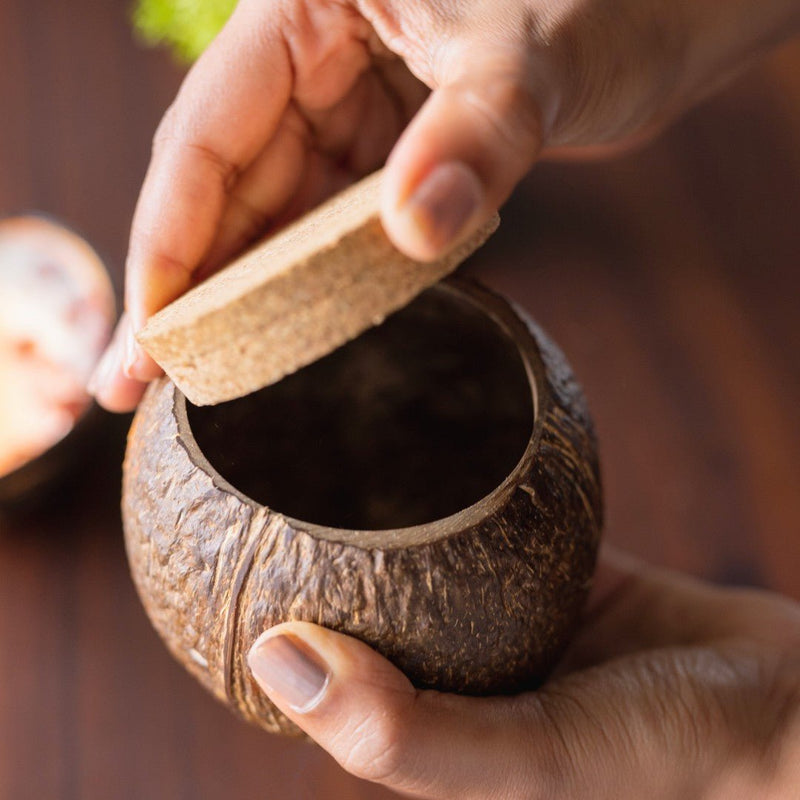 Coconut Shell Tight Storage Containers with Lid (Set of 1) | Verified Sustainable Containers on Brown Living™