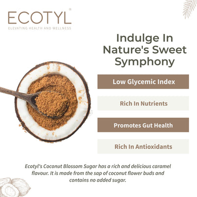 Coconut Sugar- 300g | Blossom Sugar | Natural Sweetener – Cooking & Baking Supplies on Brown Living™. SKU: ECOTYL00008. Img 2.