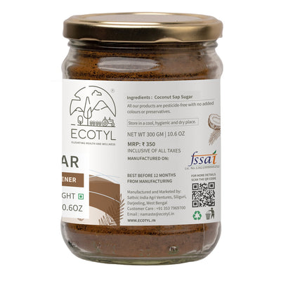 Coconut Sugar- 300g | Blossom Sugar | Natural Sweetener – Cooking & Baking Supplies on Brown Living™. SKU: ECOTYL00008. Img 6.