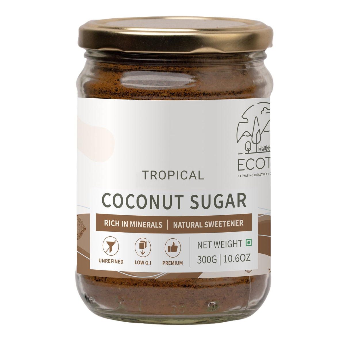 Coconut Sugar- 300g | Blossom Sugar | Natural Sweetener – Cooking & Baking Supplies on Brown Living™. SKU: ECOTYL00008. Img 5.