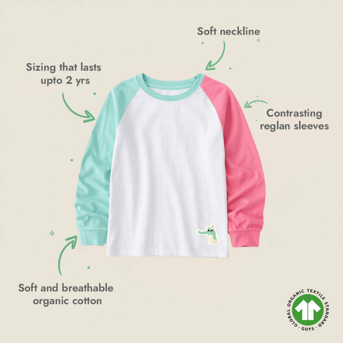 Coconut Swirl Unisex Tee | 100% Organic Cotton & Skin Friendly – Kids T-Shirts on Brown Living™. SKU: KT05A-2-4Y. Img 4.