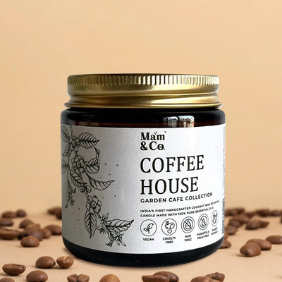 Coffee House - 100% Coconut Wax Botanical Candle – Candles & Fragrances on Brown Living™. SKU: BC10007. Img 8.