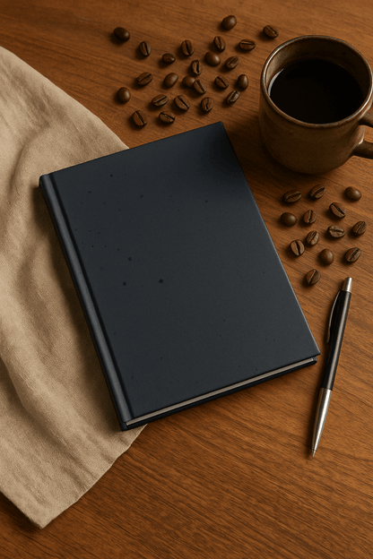 Coffee Husk Cover Hardbound Notebook with FSC Certified Paper, Noir – Notebooks & Notepads by The Urban Nordic available on Brown Living™. . SKU: BKCFHCFSCRD - A5 - 1. Img 1.