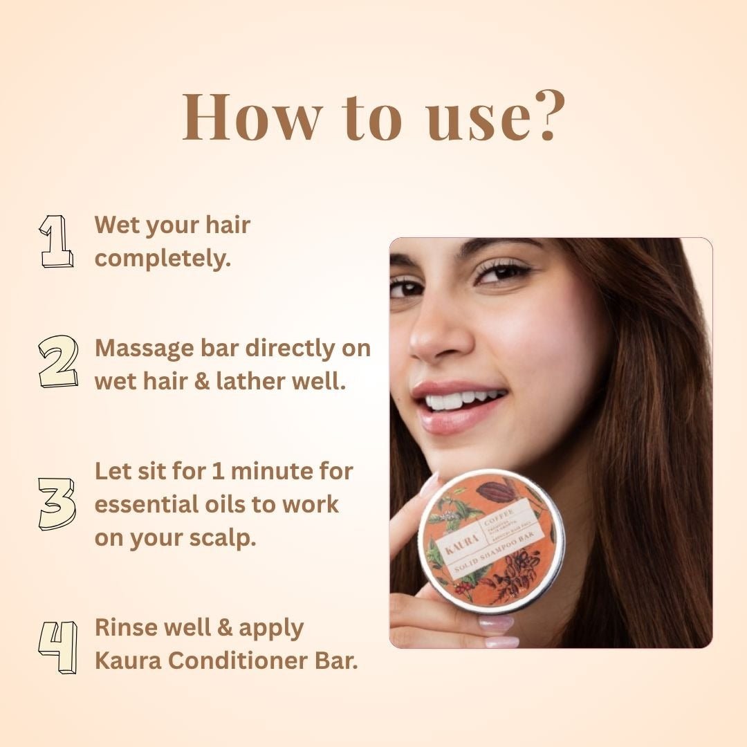 Coffee Shampoo Bar for Scalp Cleansing & Volume | 55g – Hair Shampoo by Kaura available on Brown Living™. . SKU: KI313. Img 8.