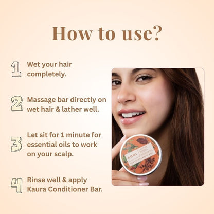 Coffee Shampoo Bar for Scalp Cleansing & Volume | 55g – Hair Shampoo by Kaura available on Brown Living™. . SKU: KI313. Img 8.