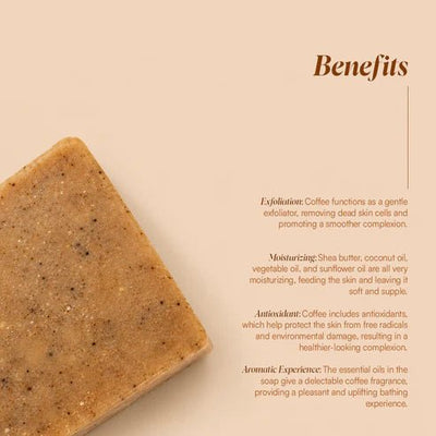 Coffee Soap Bar- 110g – Body Soap on Brown Living™. SKU: CB-01. Img 4.
