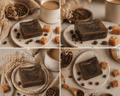 Coffee Toffee Handmade Soap 120g| Natural Exfoliating Bath Bar – Body Soap on Brown Living™. SKU: SN-CP-COTO-120. Img 2.
