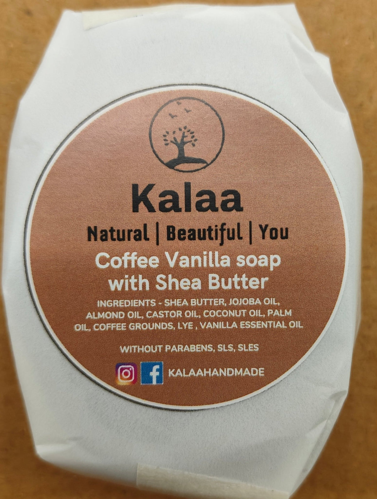 Coffee Vanilla Shea Butter Soap 100g | Vegan Moisturizing Bath Bar – Body Soap on Brown Living™. SKU: CFVNSP. Img 3.