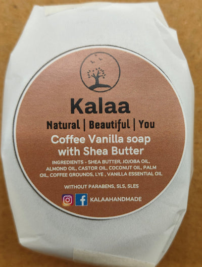 Coffee Vanilla Shea Butter Soap 100g | Vegan Moisturizing Bath Bar – Body Soap on Brown Living™. SKU: CFVNSP. Img 3.
