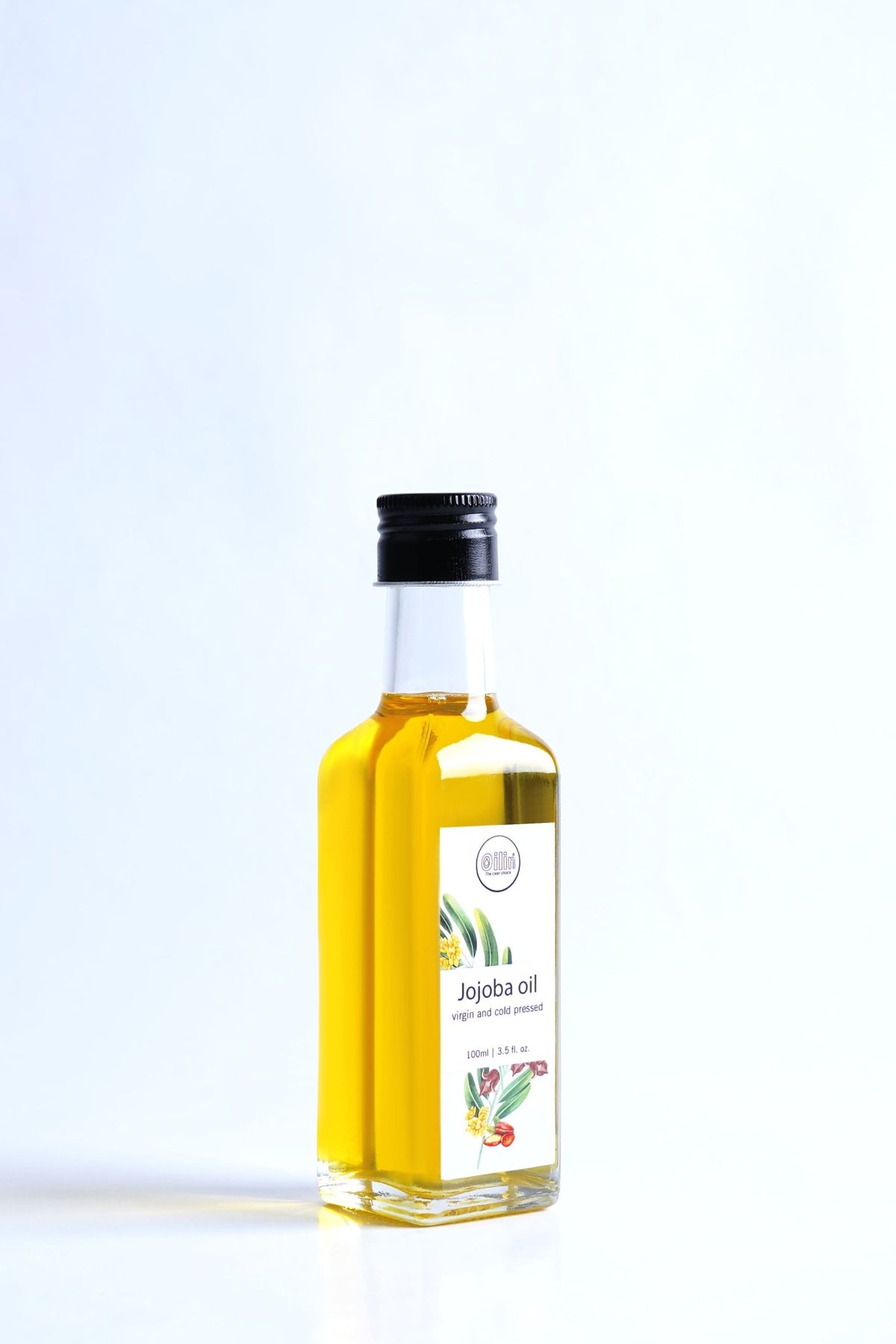 Cold Pressed Virgin Jojoba Oil for Hair, Skin & Nails – Body Oil on Brown Living™. SKU: VJO100. Img 2.