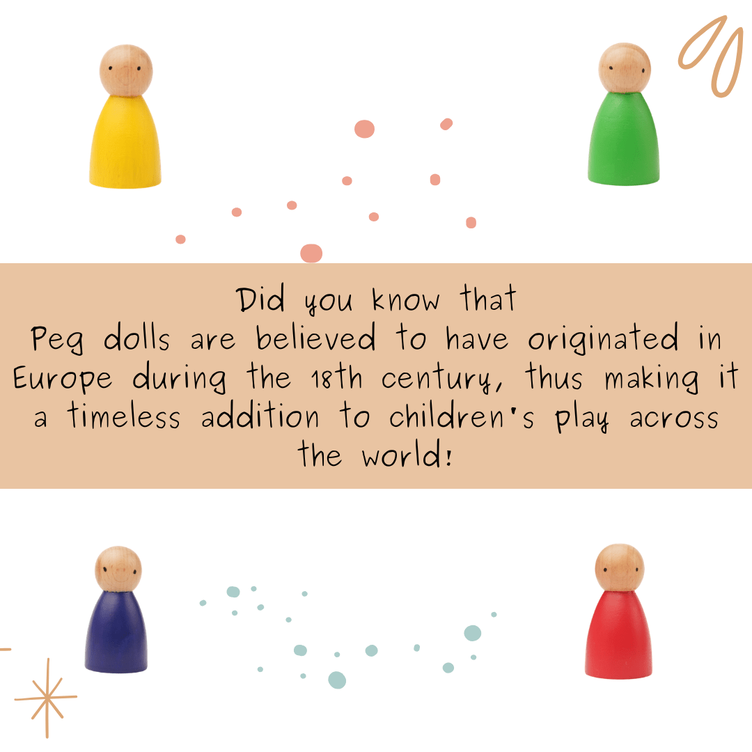 Colorful Wooden Peg Dolls The Villagers | Set of 7 Handmade Toy Figure – Learning And Educational Toys on Brown Living™. SKU: SWPD01. Img 6.
